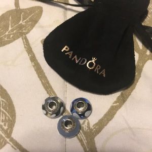 Blue authentic Pandora charms bundle!